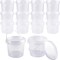 15 Pack 8 oz Slime Containers with Lids and Handles,Mini Toy Storage Case